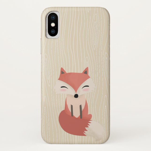 Capa Para iPhone, Case-Mate Woodgrain pequeno bonito do animal da floresta do (Verso)
