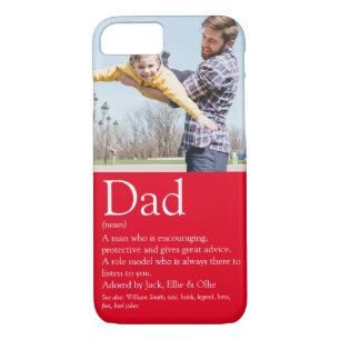 Capa iPhone 8/7 World's Best Ever Dad Definition Fun Photo Red