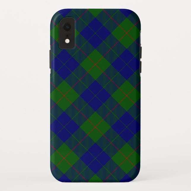 Capa Para iPhone, Case-Mate Xadrez azul-tartã-barclay (Verso)