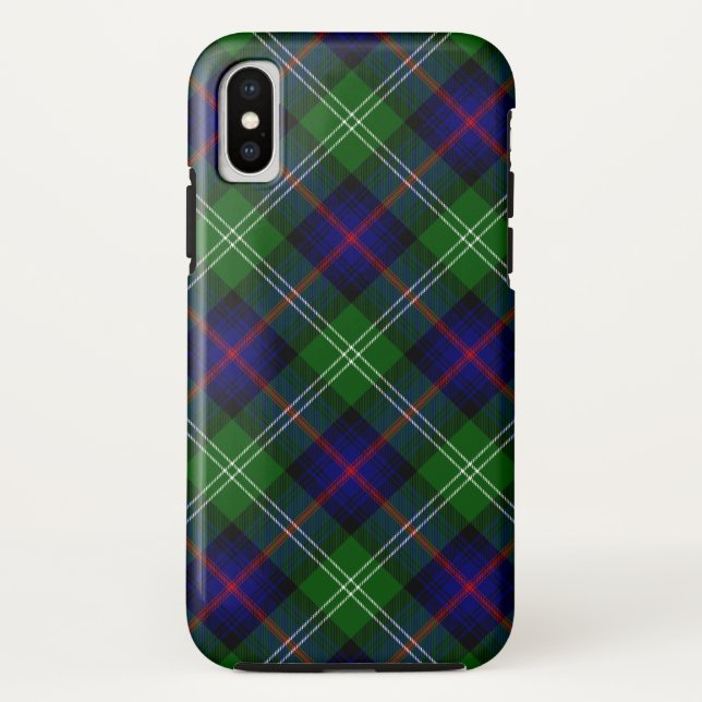 Capa Para iPhone, Case-Mate Xadrez azul-tartã-sul (Verso)