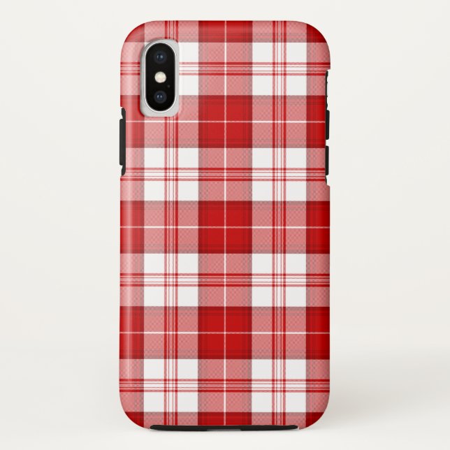 Capa Para iPhone, Case-Mate Xadrez branca tartan tartan (Verso)