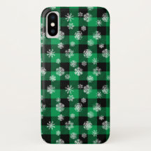 Xadrez de Buffalo Verde em Flocos de Neve