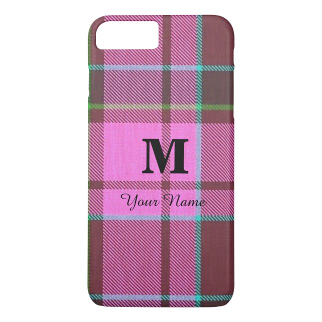 Capa Para iPhone, Case-Mate Xadrez de tartã rosa-menina personalizada (Verso)