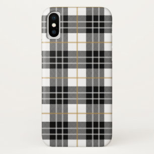 Capa Para iPhone Da Case-Mate xadrez de tartan preto e branco escocês