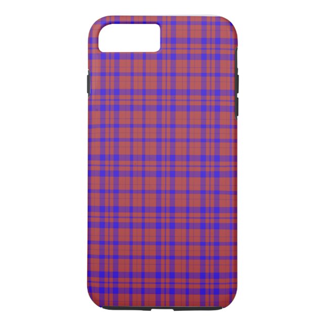 Capa Para iPhone, Case-Mate Xadrez Geométrico Vermelho e Azul (Verso)