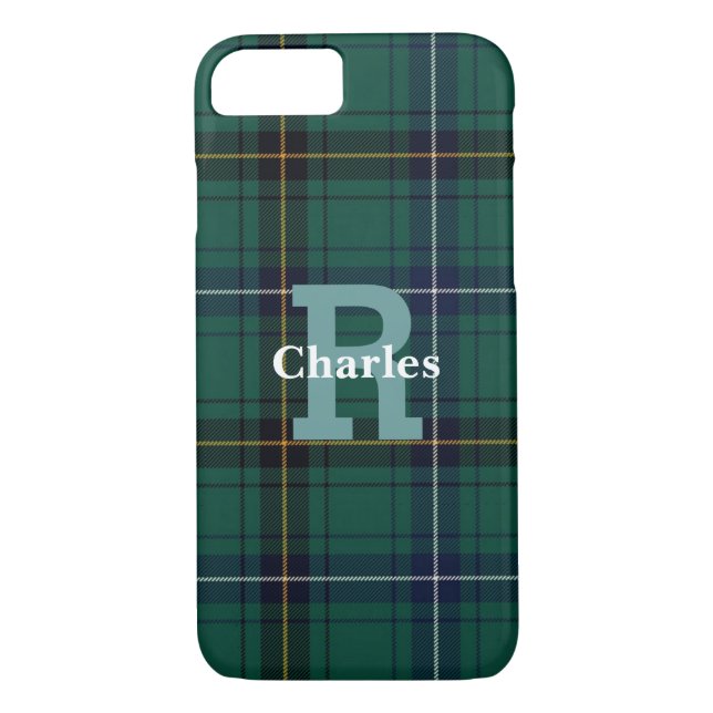 Capa Para iPhone, Case-Mate Xadrez Henderson Tartan Monogrammed iPhone 7/8 Cas (Verso)
