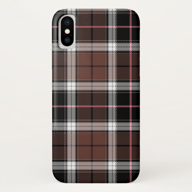 Capa Para iPhone, Case-Mate Xadrez Marrom (Verso)