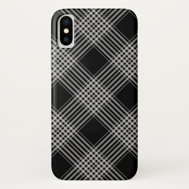 Capa Para iPhone, Case-Mate Xadrez preta e branca (Verso)