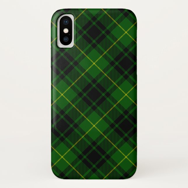 Capa Para iPhone, Case-Mate xadrez verde tartan MacArthur (Verso)