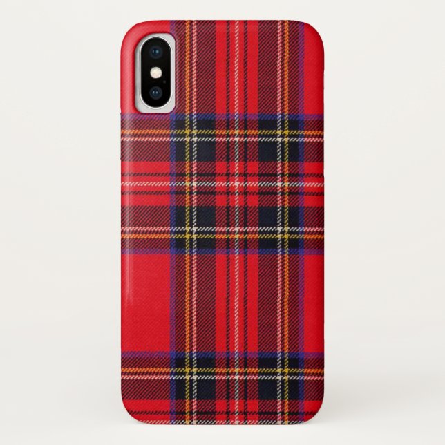 Capa Para iPhone, Case-Mate Xadrez vermelha de Stewart tartan (Verso)