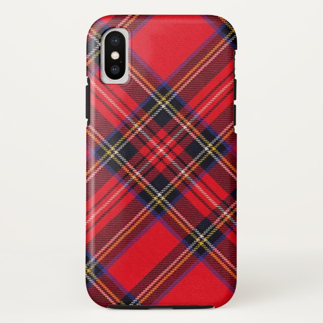 Capa Para iPhone, Case-Mate Xadrez vermelha de Stewart tartan (Verso)