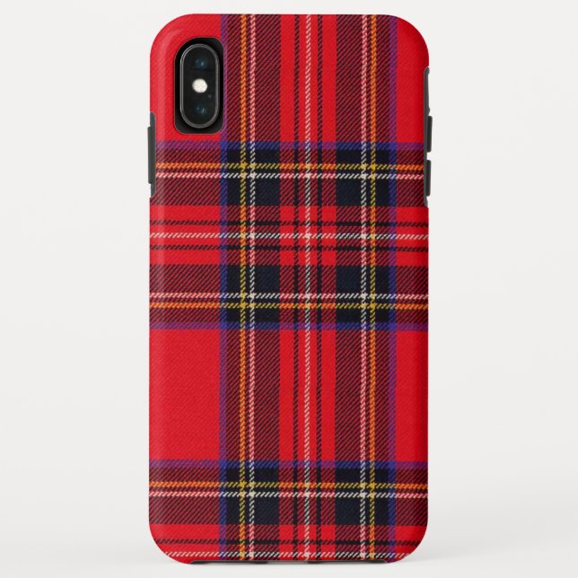 Capa Para iPhone, Case-Mate Xadrez vermelha de Stewart tartan (Verso)