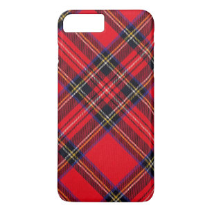 Capa iPhone 8 Plus/7 Plus Xadrez vermelha de Stewart tartan
