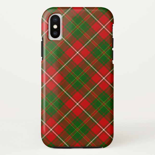 Capa Para iPhone, Case-Mate Xadrez vermelho e verde de feno (Verso)