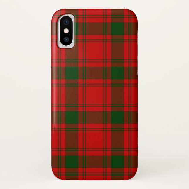 Capa Para iPhone, Case-Mate xadrez vermelho e verde tartan MacQuarrie (Verso)