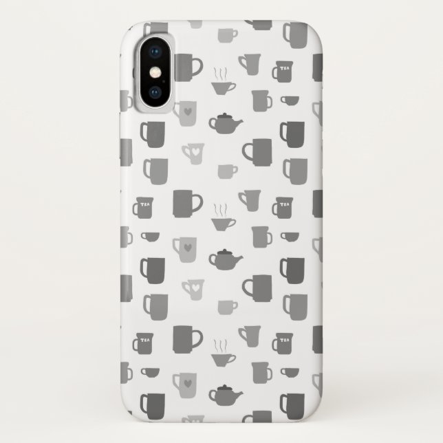 Capa Para iPhone, Case-Mate Xícaras e canecas do tempo do chá (Verso)