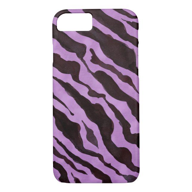 Capa Para iPhone, Case-Mate Zebra - Padrão de Pele Roxo Negro Moderno Diversão (Verso)