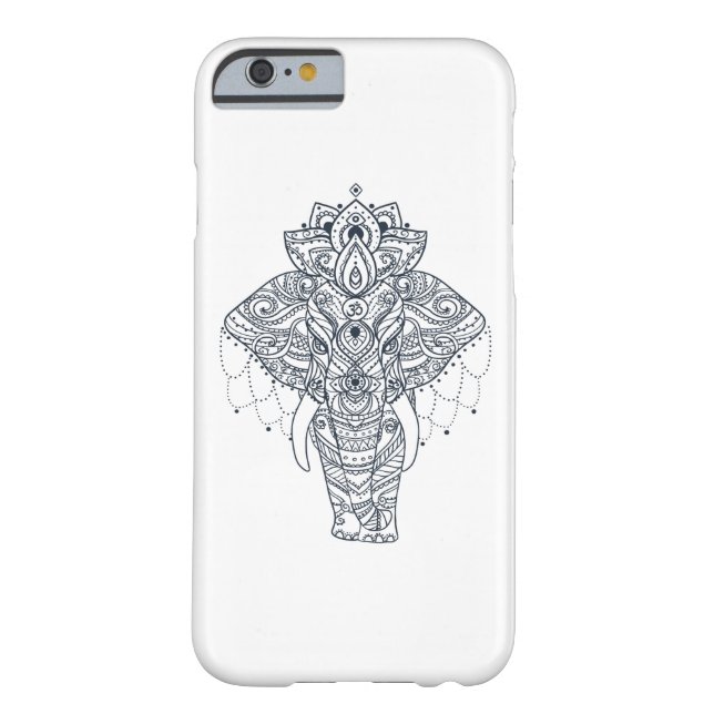 Capa Para iPhone, Case-Mate Zentangle inspirou o elefante (Verso)