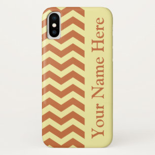Capa Para iPhone X Zest Cream Neutral Chevrons
