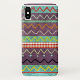 CAPA PARA iPhone X  ZIG ZAG AZTECA