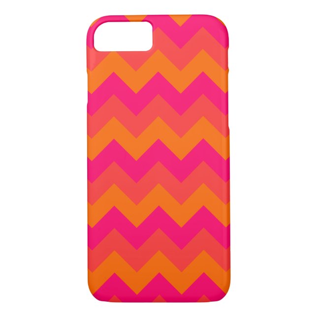 Capa Para iPhone, Case-Mate Zigzag laranja e rosa (Verso)