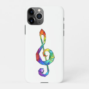Capa Para iPhone Cérebro de chave musical arco-íris