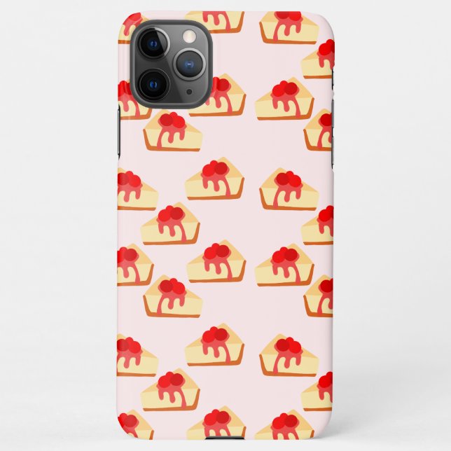 Capa Para iPhone Cherry Cheesecake Dessert (Verso)
