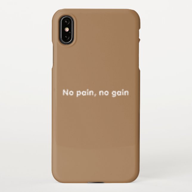 Capa Para iPhone Citações de Motivação GYM E Castanho Claro (Verso)