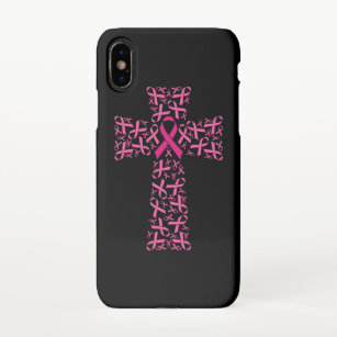 Capa Para iPhone Cruz de Fita Rosa de Consciência do Cancer da Mama