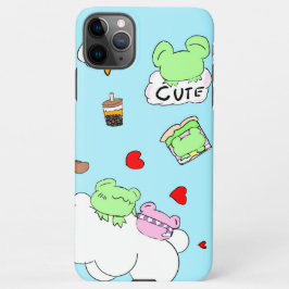 Capa Para iPhone Cute cloud food frog phone case
