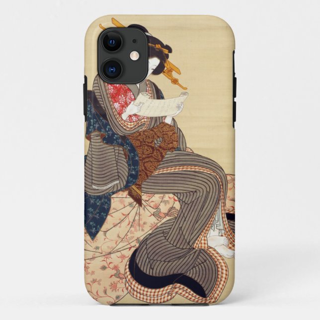 Capa Para iPhone Da Case-Mate 女, mulher do 国貞, Kunisada, Ukiyo-e (Verso)