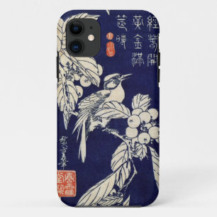 Capa Para iPhone Da Case-Mate 枇杷に鳥, pássaro do 広重 e Loquat, Hiroshi