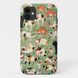 Capa Para iPhone Da Case-Mate 猫尽両めん合, gatos do 芳藤 da era de Edo,
