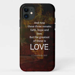 Capa Para iPhone Da Case-Mate 1 Corintianos 13:13 Versos de Bíblia Citam Sobre O