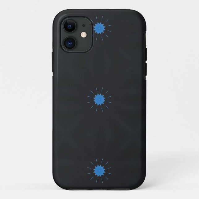 Capa Para iPhone Da Case-Mate 3 caixa de estrelas azuis (Verso)