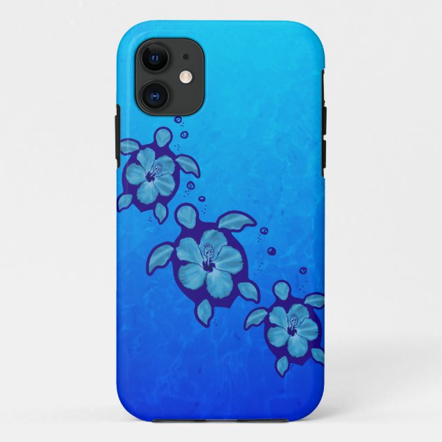 Capa Para iPhone Da Case-Mate 3 Tartarugas de Honu Azul (Verso)