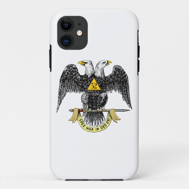 Capa Para iPhone Da Case-Mate 3ò Preto escocês Eagle do rito do grau (Verso)