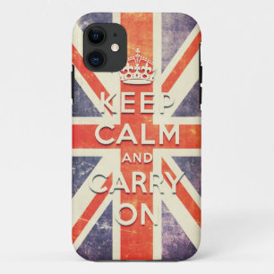 Capa Para iPhone Da Case-Mate A bandeira de Union Jack do vintage mantem a calma