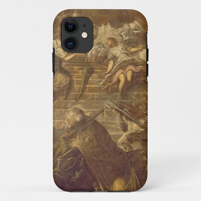 Capa Para iPhone Da Case-Mate A escada de Jacob (óleo em canvas) (Verso)