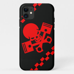 Capa Para iPhone Da Case-Mate A motocicleta legal do carro do crânio e do pist