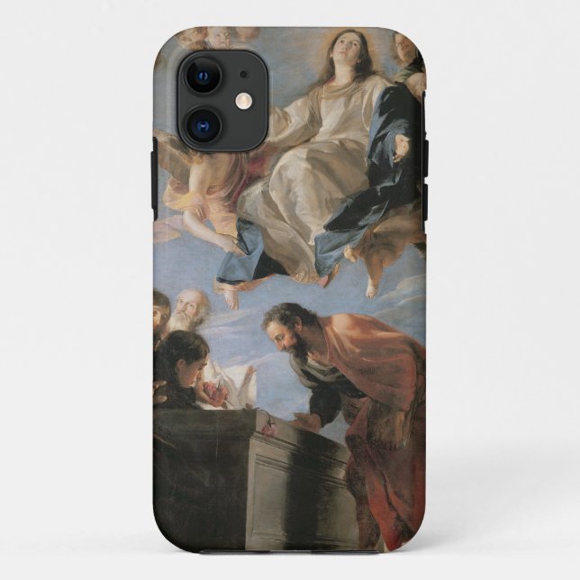 Capa Para iPhone Da Case-Mate A suposição do Virgin, 1673 (óleo em canvas) (Verso)