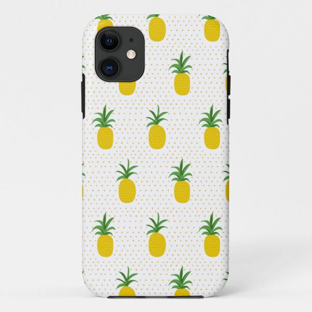 Capa Para iPhone Da Case-Mate Abacaxis tropicais dourados (Verso)