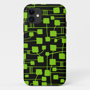 Capa Para iPhone Da Case-Mate Abstrato 111211 - Verde marciano sobre preto
