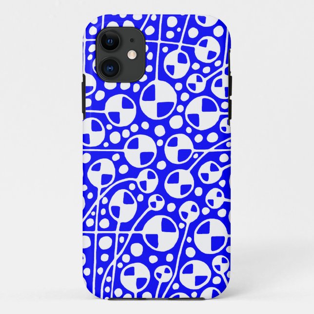 Capa Para iPhone Da Case-Mate Abstrato 130112 v5 Branco em Azul (Verso)