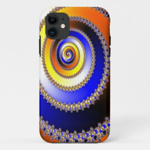 Capa Para iPhone Da Case-Mate Abstrato ARTs - Fractal Espiral azul
