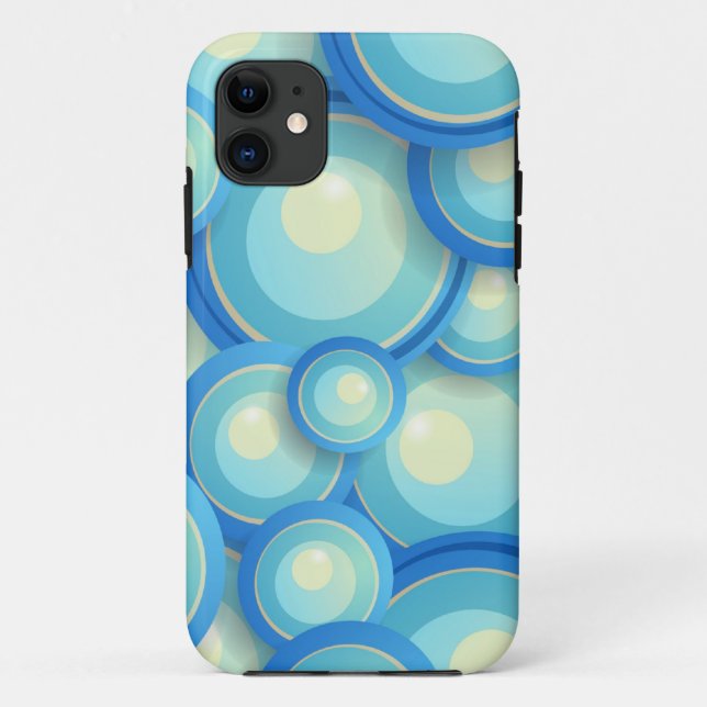 Capa Para iPhone Da Case-Mate Abstrato azul em verde (Verso)