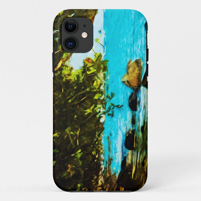 Capa Para iPhone Da Case-Mate Abstrato de Kauai Havaí da baía de Hanalei (Verso)