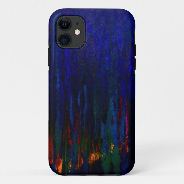 Capa Para iPhone Da Case-Mate "Abstrato Evergreens" Blue iPhone5 Case (Verso)