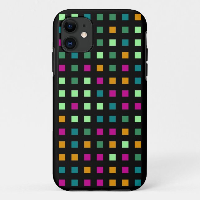 Capa Para iPhone Da Case-Mate Abstrato Geométrico | Quadrados Modernos Retroativ (Verso)