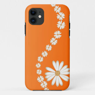 Capa Para iPhone Da Case-Mate Abstrato White Daisies no gabinete Orange iPhone 5